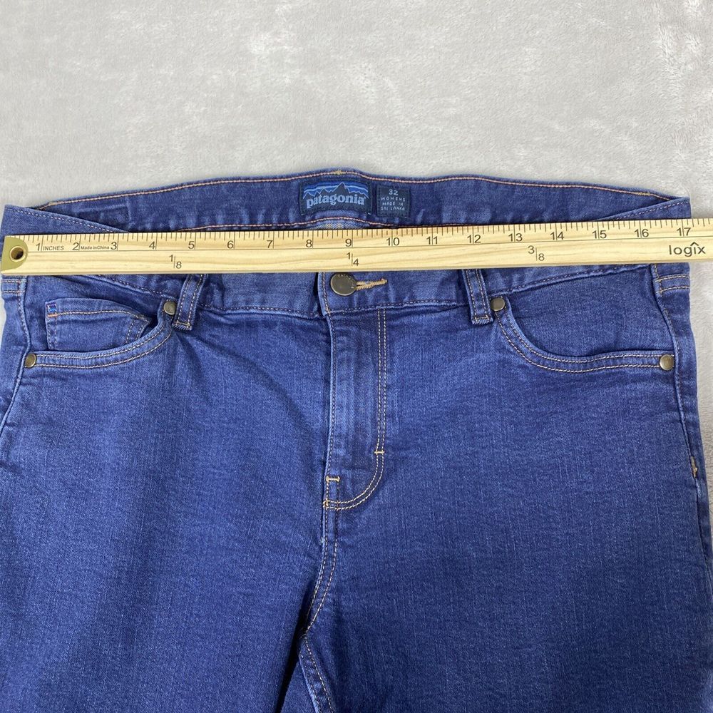 Patagonia Jeans Women 32X31 Blue Denim‎ Organic Cotton Blend Regular Slim - Picture 8 of 10
